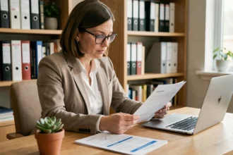 Femme analysant ses finances et appliquant la règle des palmiers pour sécuriser son budget personnel