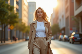 Jeune femme mode urbaine en street style 2025